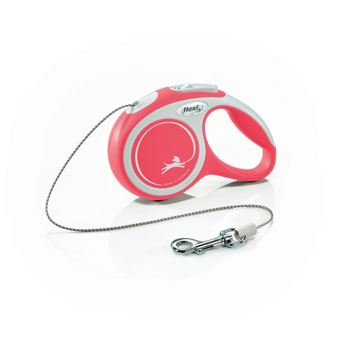 Lesa pentru caini Flexi New Comfort Rosu Snur XS 3m